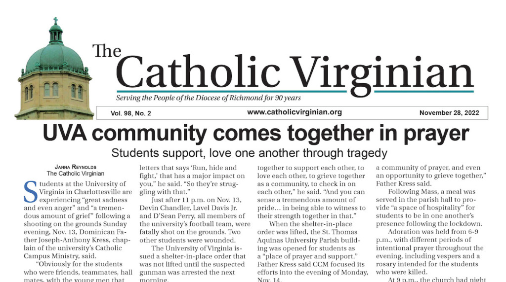 Wild Hearts - Biweekly Newspaper for the Diocese of Richmond %