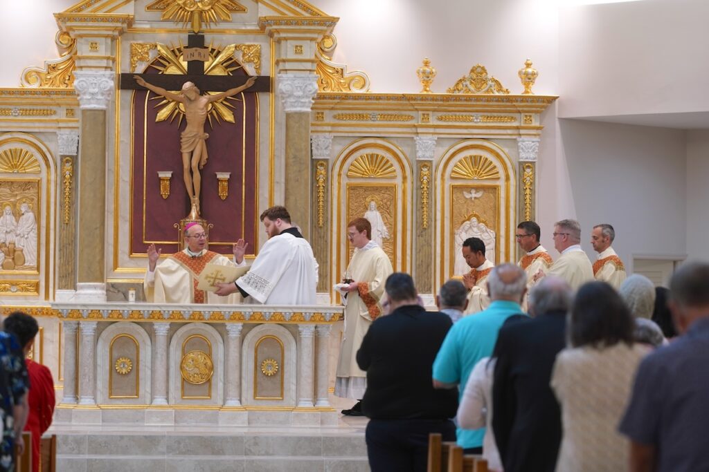 Bishop dedicates new altar at St. Jerome