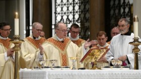 The Most Reverend Barry C. Knestout during The Chrism Mass is held at The Cathedral of the Sacred Heart in Richmond Monday, April 14, 2025.